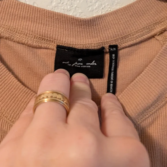 Out From Under Tan Button-Up Top - Picture 3 of 4